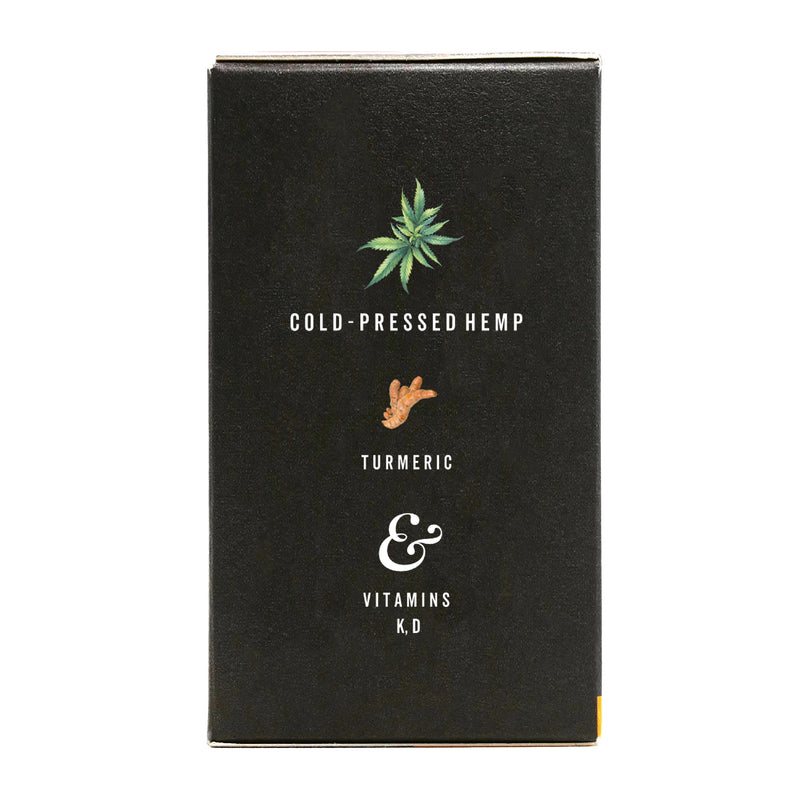 Added botanicals and vitamins printed on packaging of EASE CBD capsules for pain.