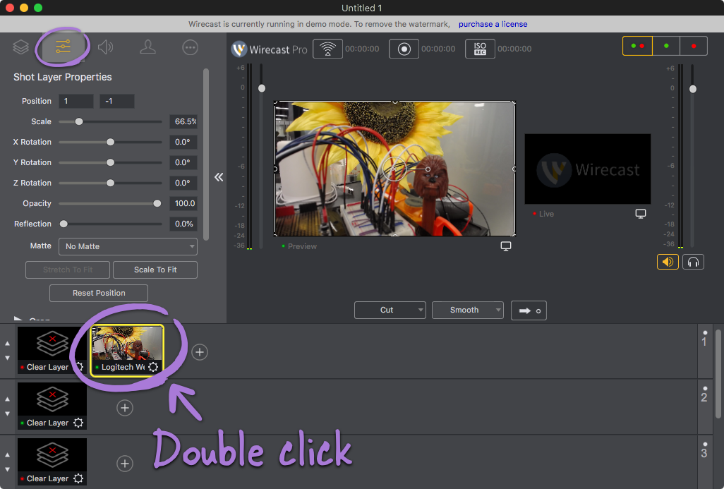 Access the layer editor