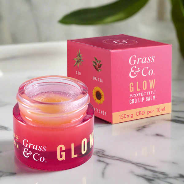 GLOW 150mg Hydrating Protective CBD Lip Balm - Grass & Co.